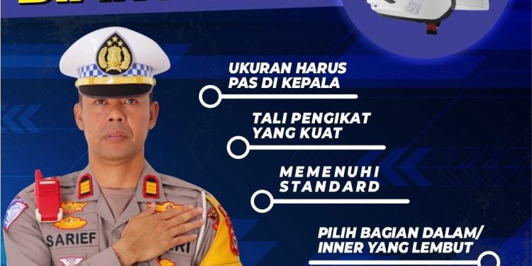 Satlantas Polres Luwu Gencarkan Edukasi Keselamatan Berkendara: “Pakai Helm Biar Aman