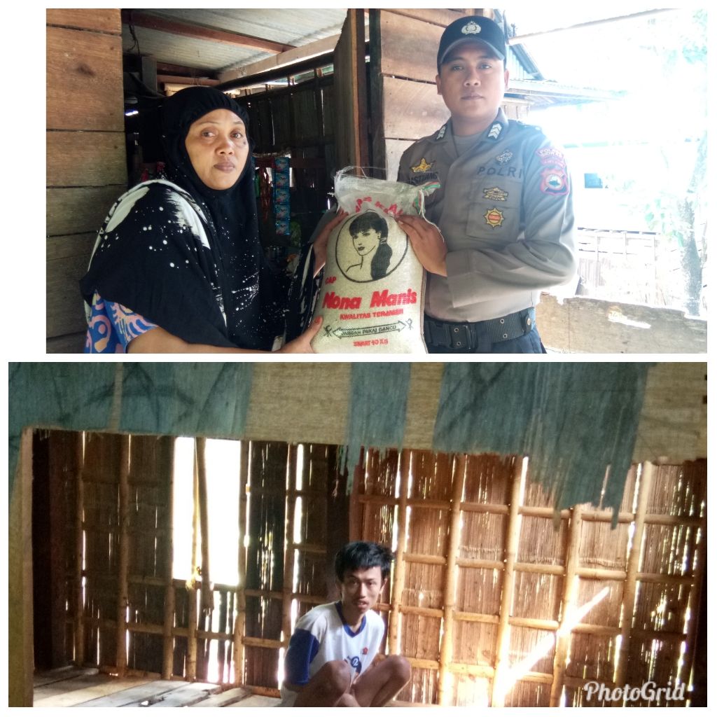 Berjiwa Sosial, Bhabinkamtibmas Polsek Panca Lautang Berikan Bantuan kepada Warga Penderita Gangguan Jiwa