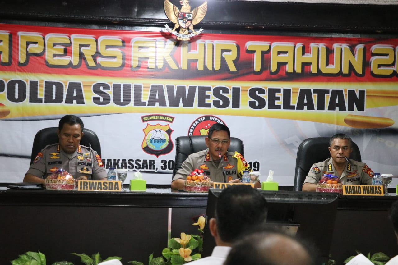 Gelar Rilis Akhir Tahun 2019, Ini Pencapaian Polda Sulsel