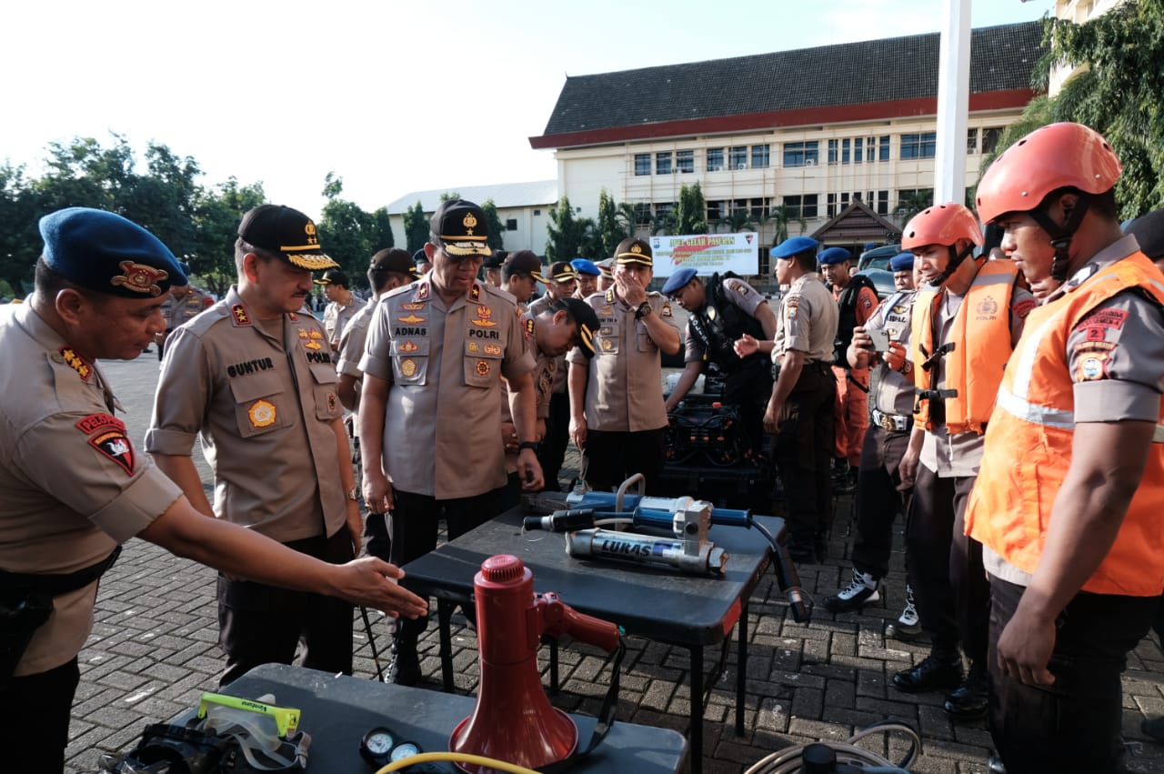 Antisipasi Bencana, Polda Sulsel Gelar Apel Pasukan Operasi Aman Nusa II 2019