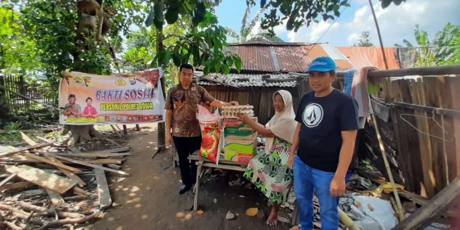 Gencar Lakukan Aksi Kemanusiaan, Polres Gowa Berikan Bantuan ke Panti Asuhan