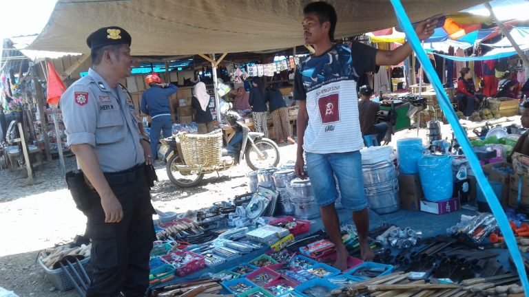 Antisipasi Tindak Kriminal, Personel Polsek Bua Lakukan Patroli Pasar