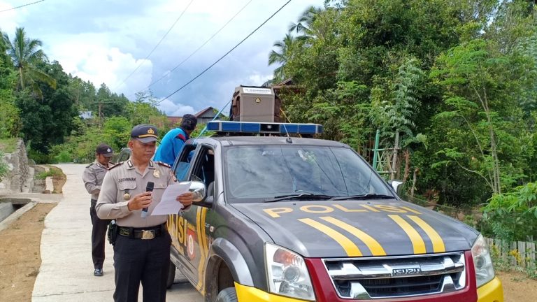 Antisipasi Penyebaran Covid-19, Kapolsek Malua Turun Langsung Sampaikan Maklumat Kapolri