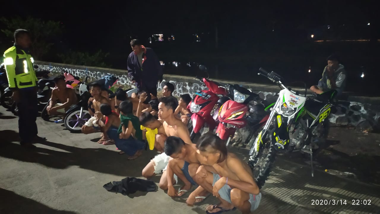 Razia Balap Liar, Satlantas Polres Pinrang Jaring Puluhan Sepeda Motor