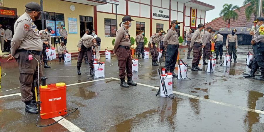 Maksimalkan Pencegahan Covid-19, Polres Gowa Siap Semprotkan 5500 Liter Disinfektan di 18 Kecamatan