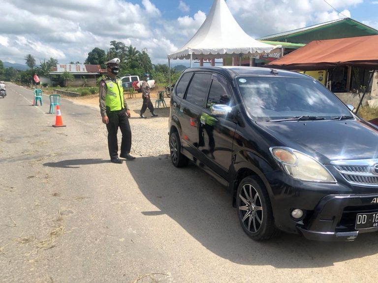 Cegah Penyebaran Covid-19, Polres Enrekang Perketat Pintu Masuk Wilayah Perbatasan