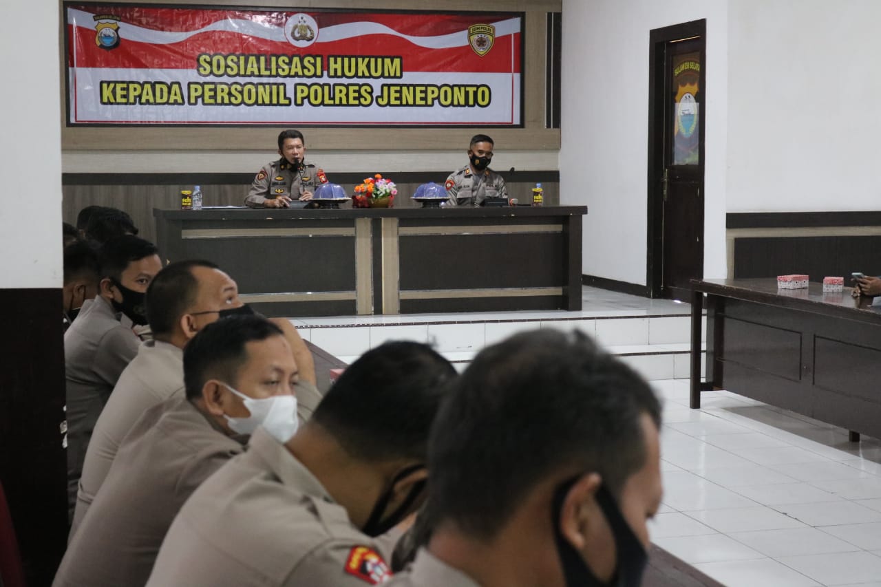 Polres Jeneponto Sosialisasikan Perpol no. 2 tahun 2021