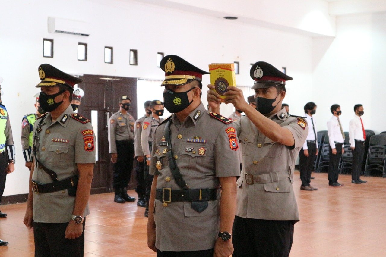 Kapolres Pinrang Pimpin Sertijab Wakapolres Pinrang