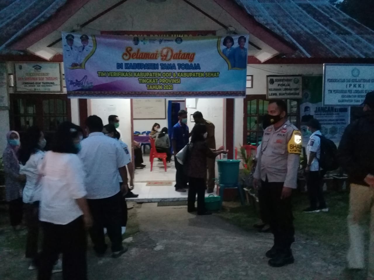 Bhabinkamtibmas Dampingi Tim Verifikasi Kabupaten ODF Dan Kabupaten Sehat