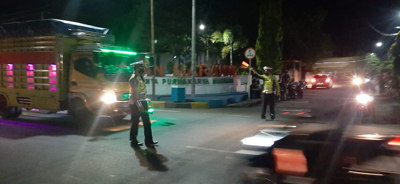 SatLantas Polres Pinrang Laksanakan Strong Point pada Malam Minggu, Ini Tujuannya!