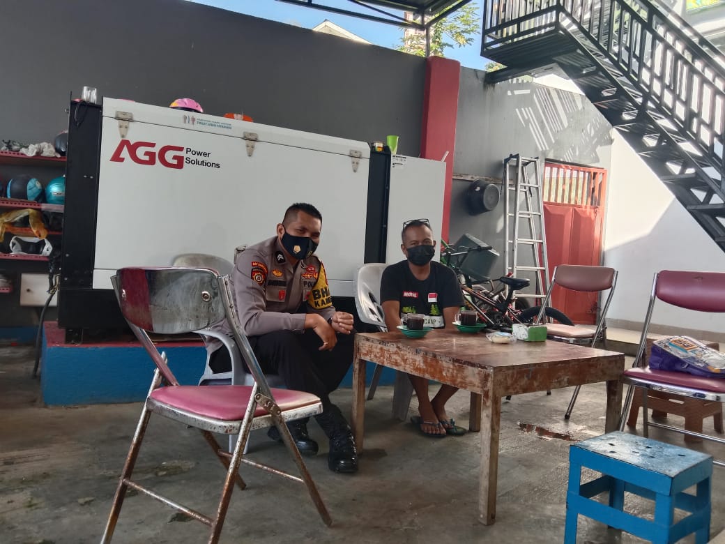 Bhabinkamtibmas Polsek Makale Sambang Di Wilayah Binaan Sosialisasi 5M