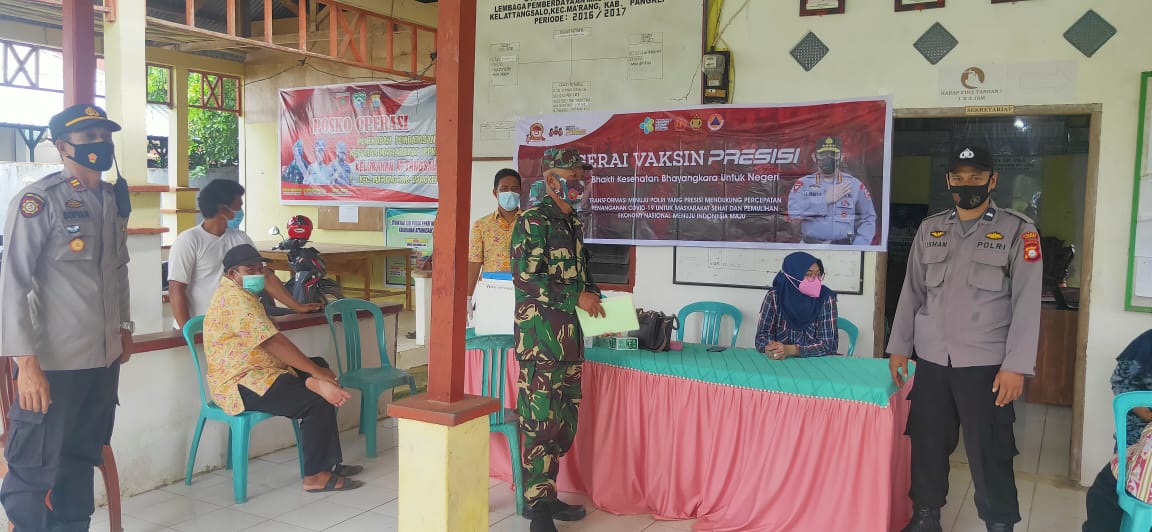 Kapolsek Marang Pantau Kegiatan Vaksinasi Tahap Dua