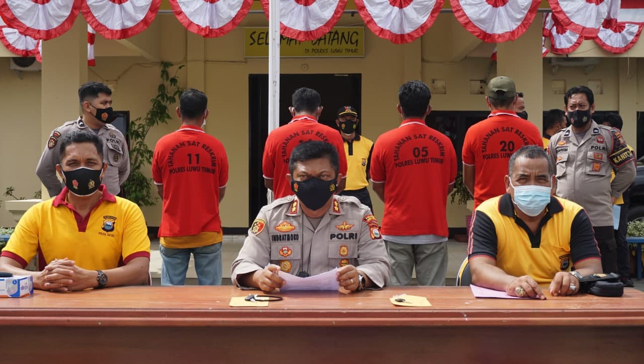 Polres Luwu Timur Gelar Press Release Penangkapan BBM Solar Dan Premium Tanpa Izin