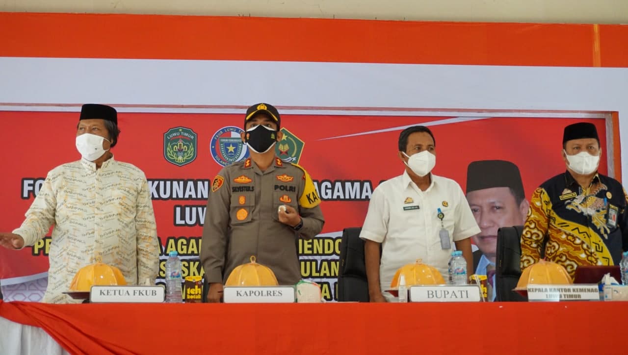 Kapolres Luwu timur hadiri acara rapat Kordinasi dan dialog lintas Agama Kab.Luwu timur