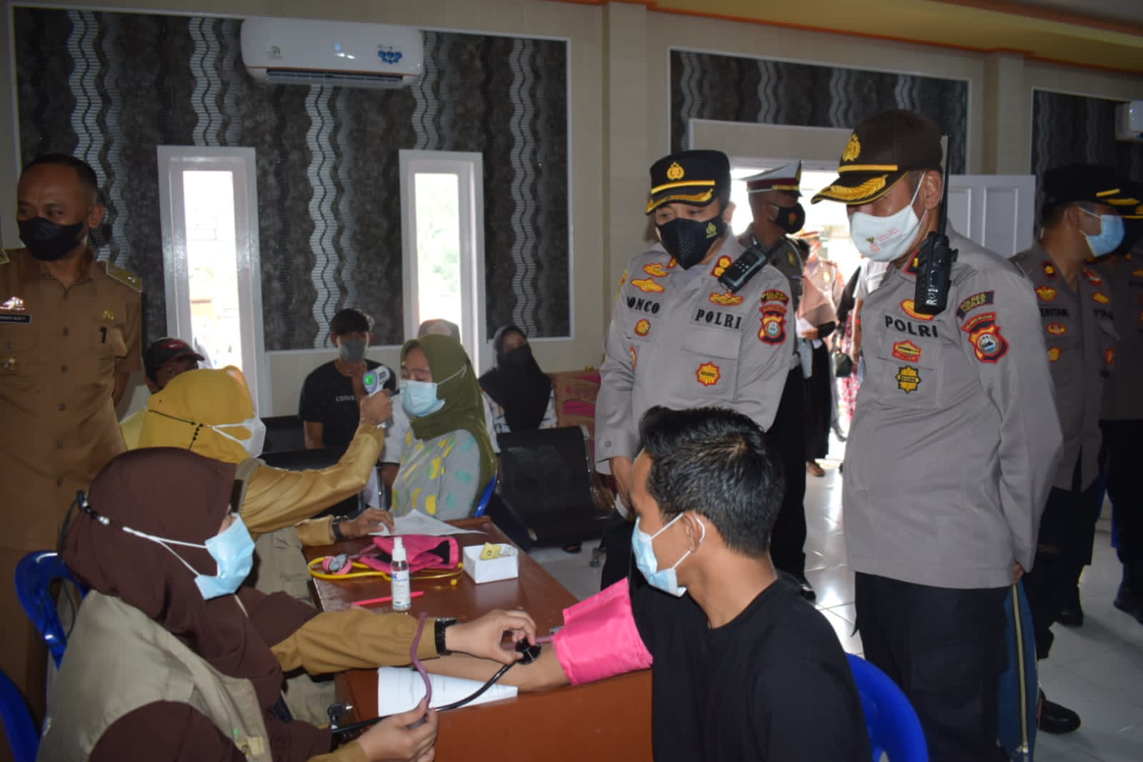 Terus Berlanjut, Kapolres Sidrap Pantau Pelaksanaan Vaksinasi Covid-19