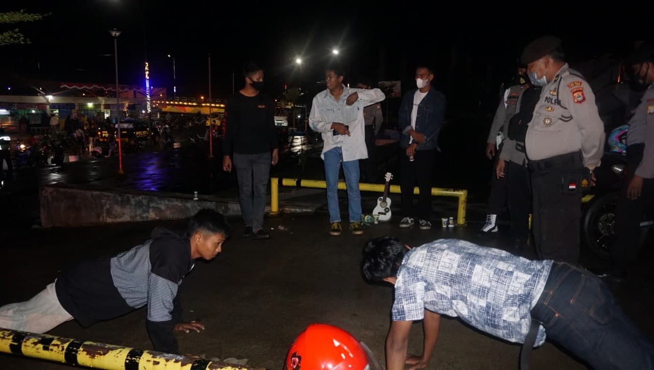 Pimpin operasi yustisi kasat Sabhara Polres Luwu timur, Tindak tegas para pelanggar