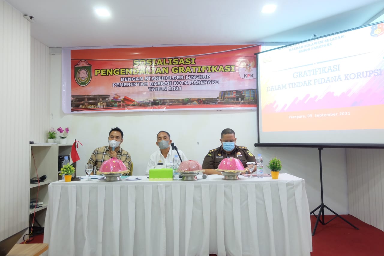 Sat Reskrim Polres Parepare Gelar Sosialisasi Pengendalian Gratifikasi Tindak Pidana Korupsi, Ini Tujuannya…!!!