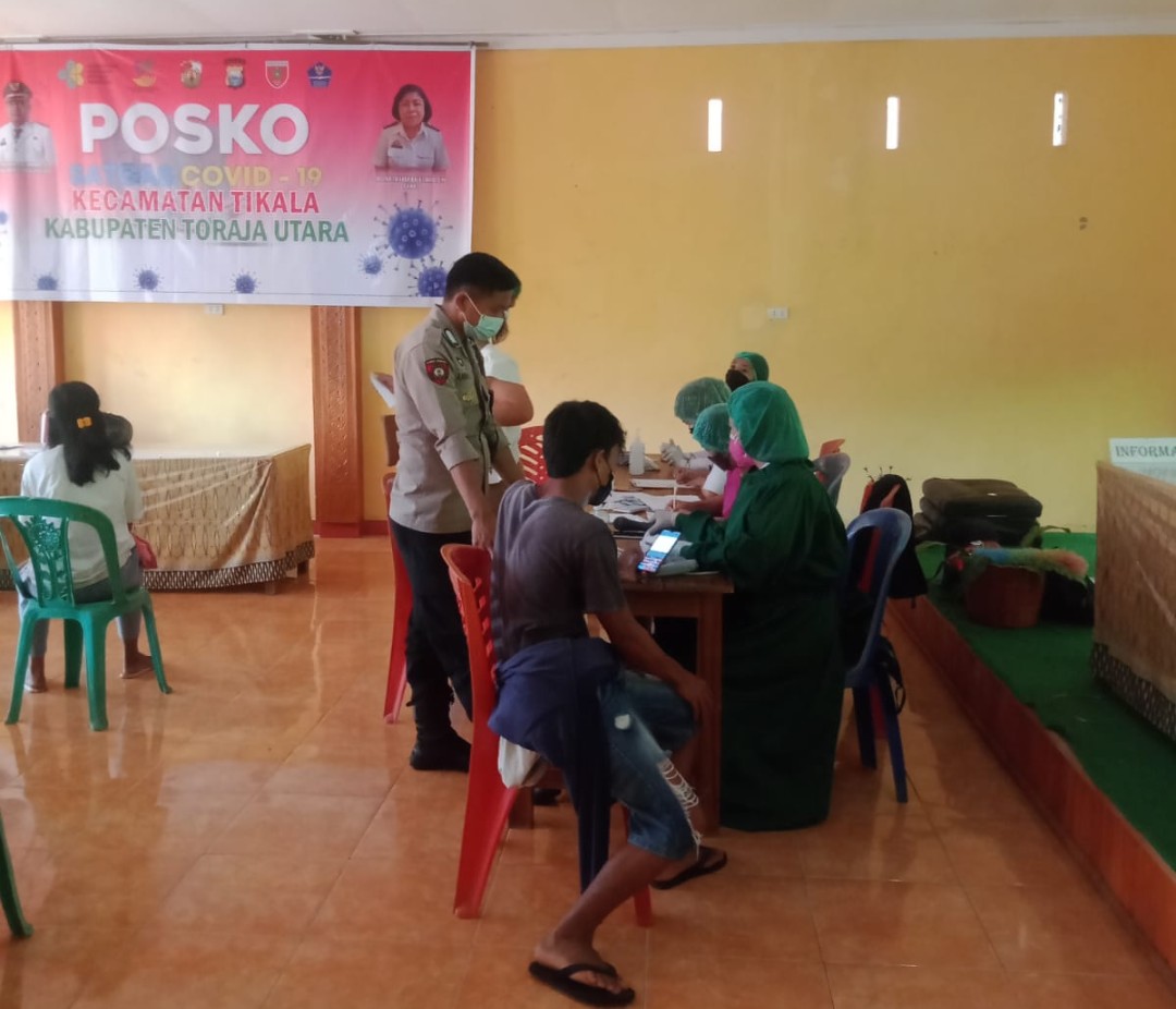 POLSEK RANTEPAO KEMBALI KAWAL VAKSINASI DI TIKALA