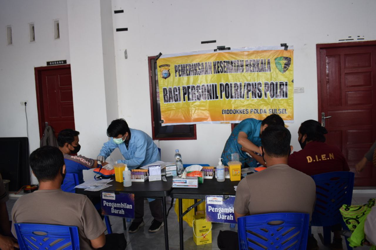 Sebanyak 241 Personil Polres Sidrap Jalani Rikkes Berkala