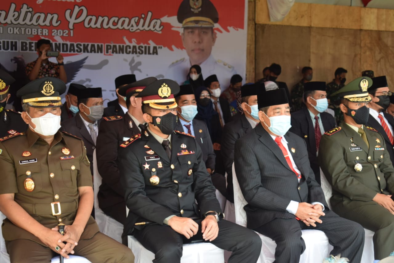Hari Kesaktian Pancasila, Kapolres Sidrap Hadiri Upacara Bersama Forkopimda
