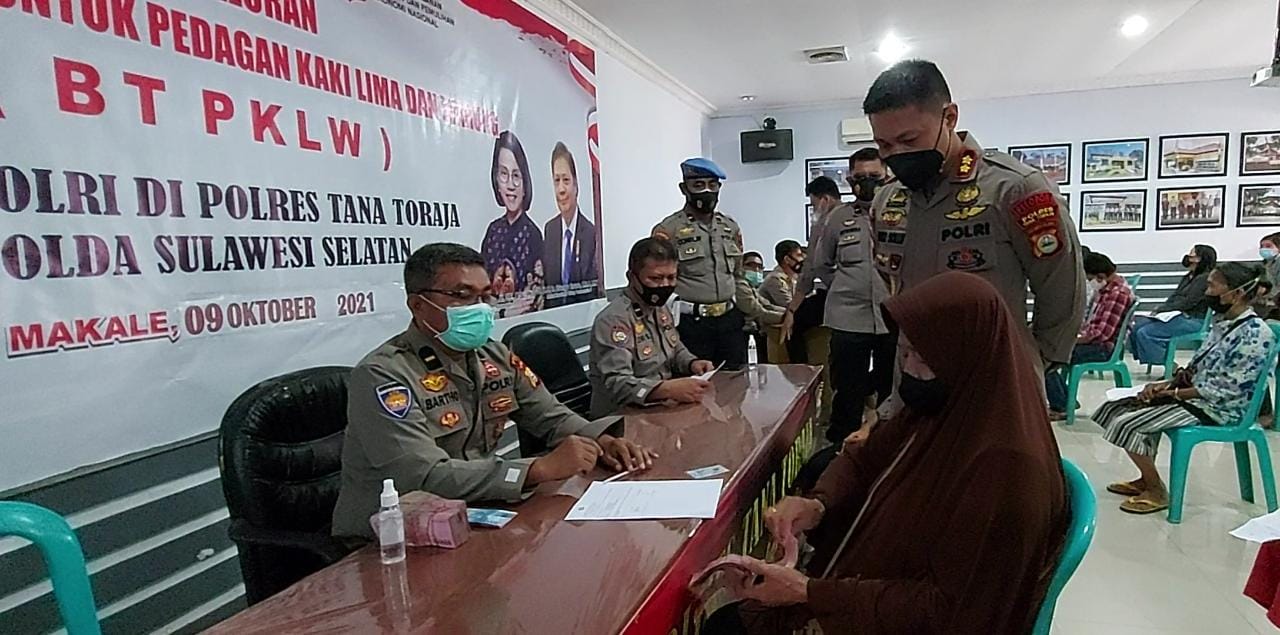 Hanya Polres Tana Toraja Dijajaran Polda Sulsel Yang Diberi Kepercayaan Salurkan Bantuan Dana Tunai