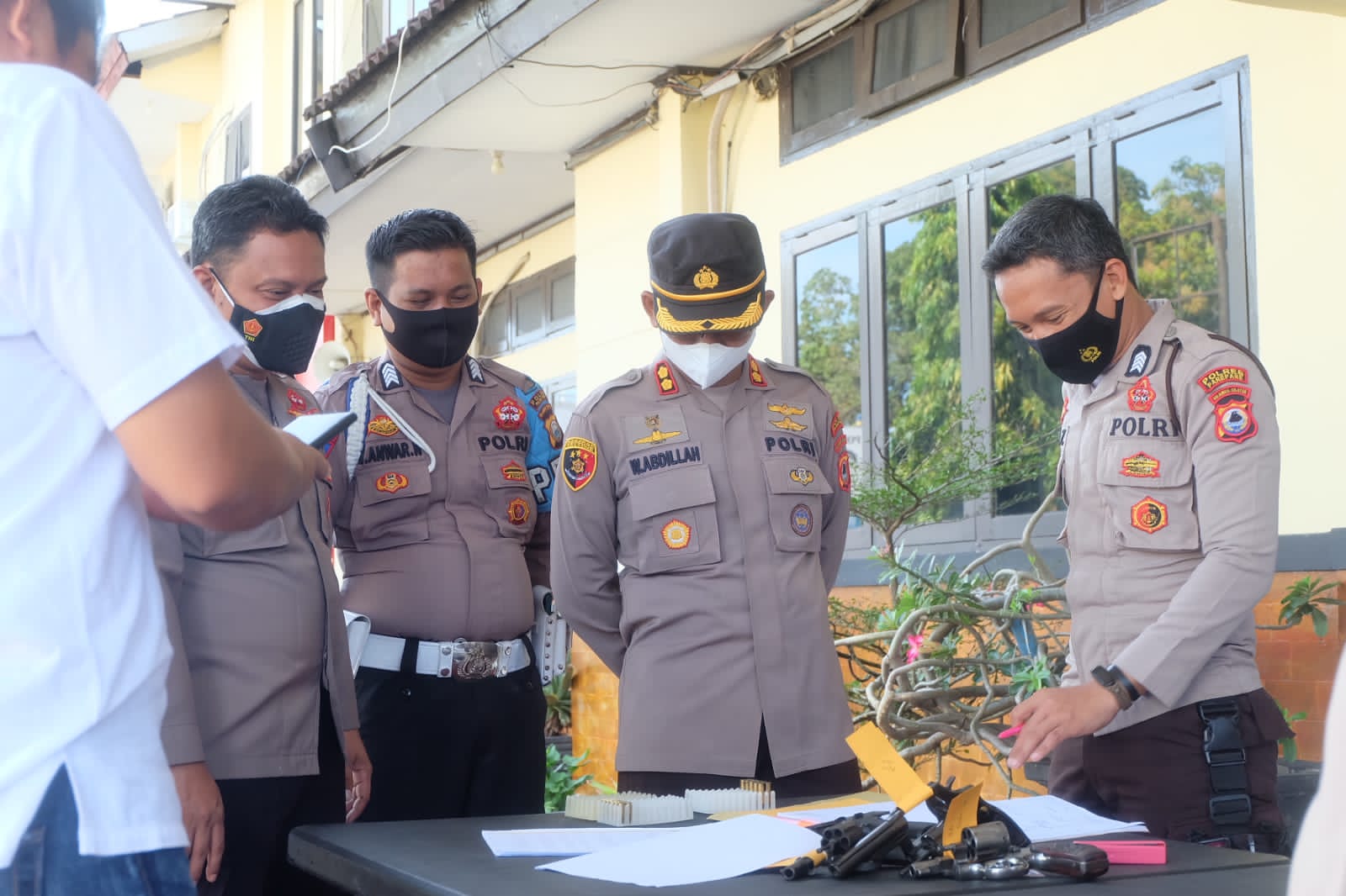 Usai Apel Pagi Polres Perepare Gelar Pemeriksaan Senjata Api
