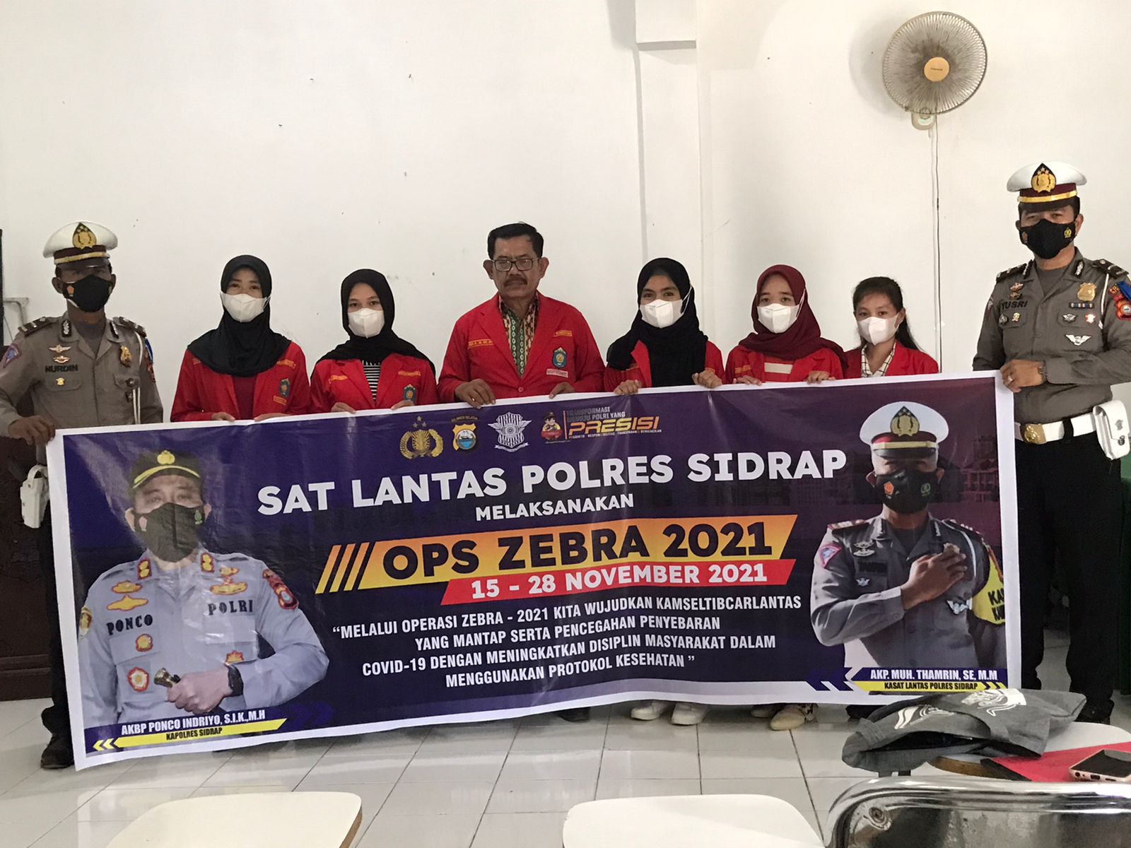 Opr Zebra 2021, Satlantas Polres Sidrap Sosialisasikan Prokes dan Tertib Berlalulintas