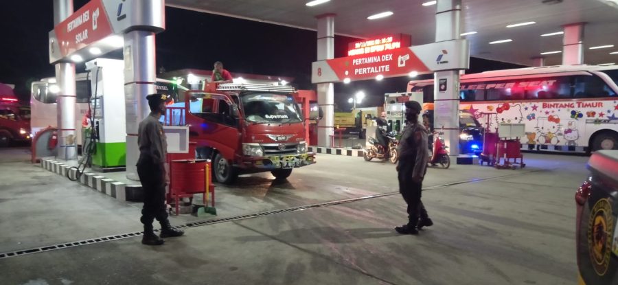 Wujudkan Rasa Aman, Sat Samapta Polres Sidrap Laksanakan Blue Light Patrol