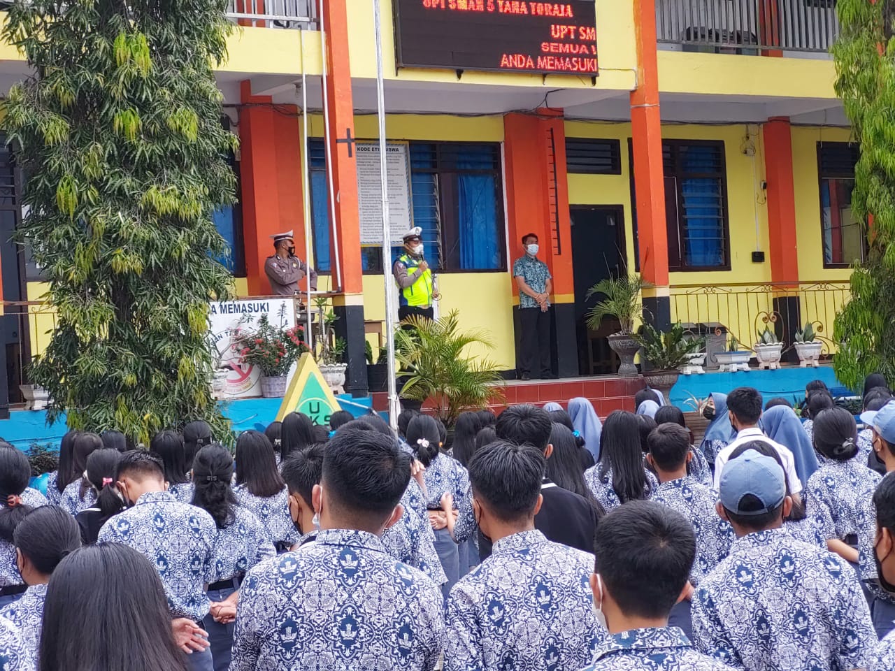 Cegah Klaster Baru PTM Disekolah Ini Yang Dilakukan Kasat Samapta