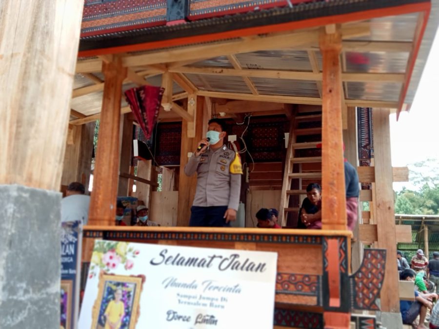 Kapolsek Sangalla monitoring pelaksanaan Gebyar Doorprize Vaksinasi