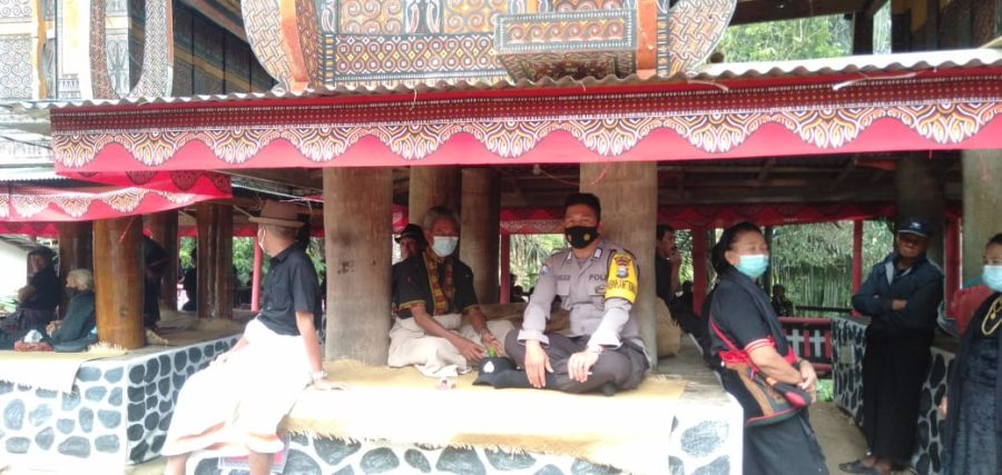 Kapolsek Sangalla monitoring pelaksanaan Gebyar Doorprize Vaksinasi