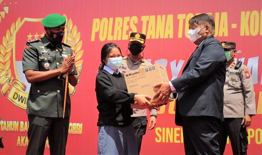 Gebyar Vaksin Doorprize Sinergitas TNI – Polri Tuntaskan 387 Warga Dosis Satu
