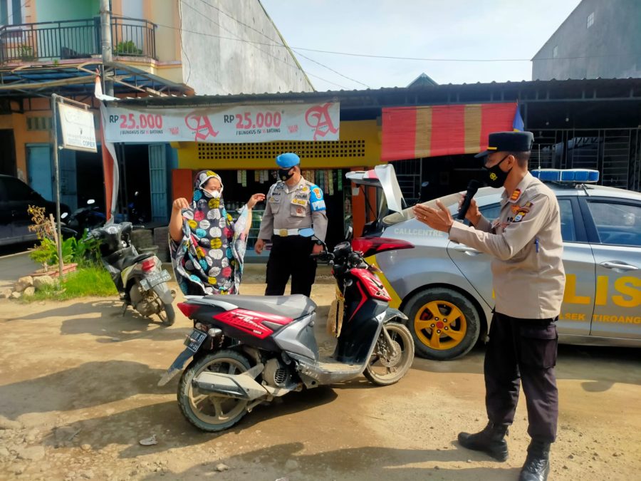 PPKM LEVEL 3, POLSEK TIROANG GENCAR LAKSANAKAN OPS YUSTISI DI WILAYAHNYA