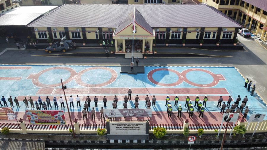Apel Gelar Pasukan Ops Keselamatan 2022, Ini Arahan Kapolres Sidrap