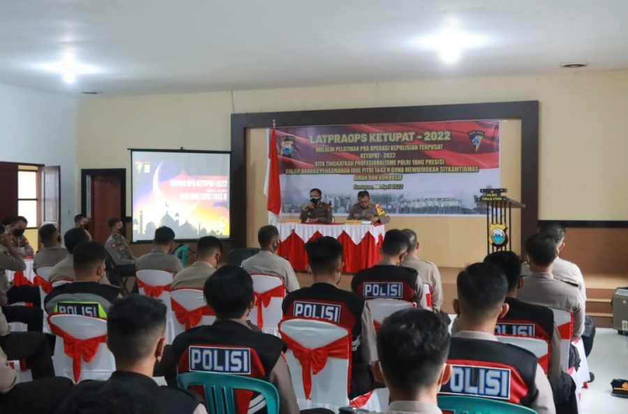 POLRES TORAJA UTARA, GELAR LAT PRA OPS KETUPAT 2022