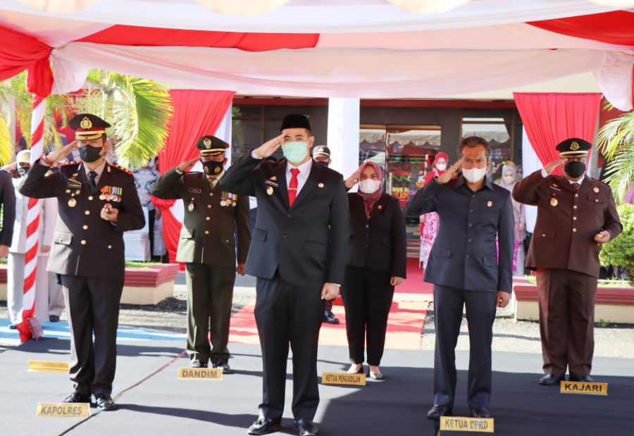 Upacara HUT Bhayangkara Ke-76 Polres Pangkep Secara Virtual