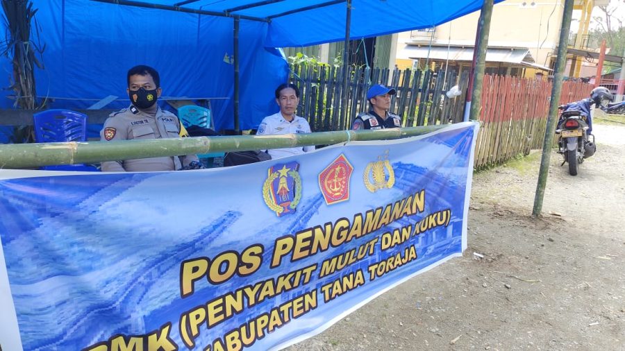 Bhabinkamtibmas Polsek Makale Pengamanan Upacara Adat Rambu Solo’