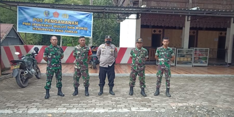 TNI – POLRI Bersinergitas Pengamanan Pos PMK Di Lembang Tumbang Datu