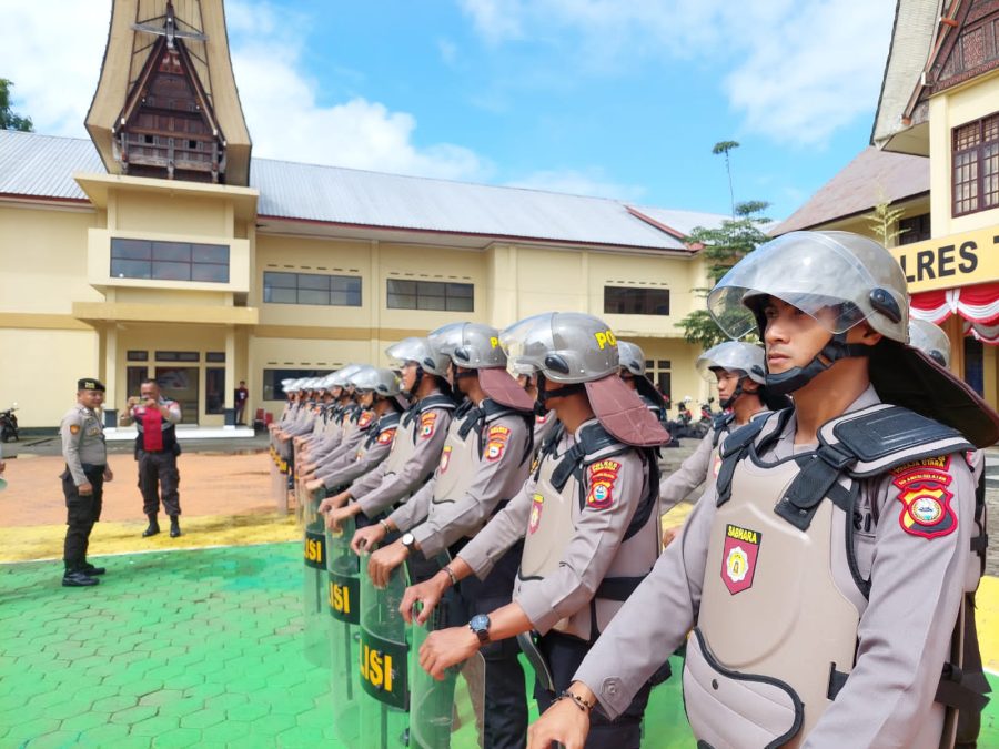 Tingkatkan Kemampuan Personel, Sat Samapta Polres Torut Gelar Latihan Dalmas