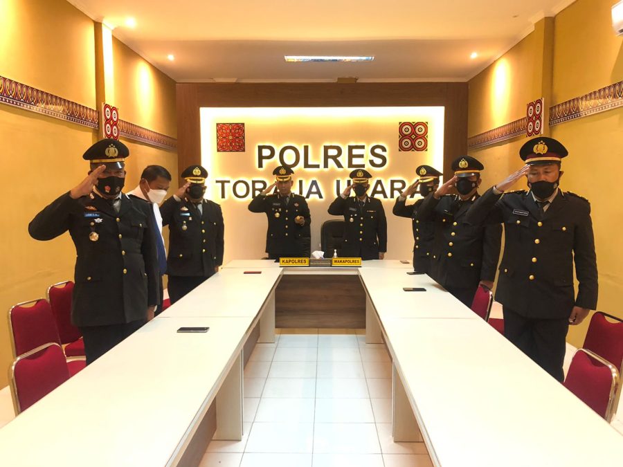 Dipimpin Kapolres, Polres Toraja Utara Ikuti Upacara Virtual Peringatan Hari Kesaktian Pancasila