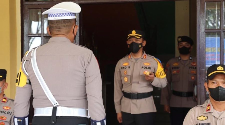Wujudkan Kamseltibcar Lantas, Polres Toraja Utara Laksanakan Apel Gelar Pasukan Operasi Zebra 2022