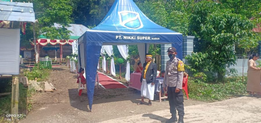Polsek Saluputti Pengamanan Pos Penanganan Wabah PMK