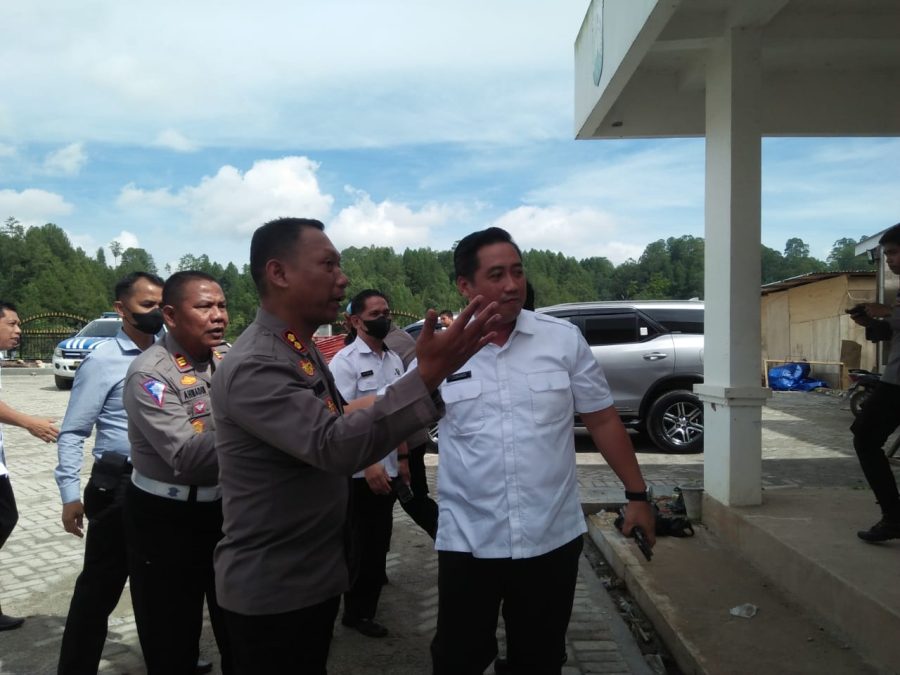 Tim Wasbag Itwasda Polda Sulsel didampingi Kapolres Kembali Cek Kemajuan Pembangunan Mapolres Toraja Utara