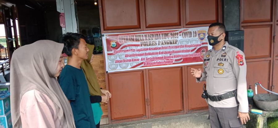 OPERASI BINA KUSUMA LIPU 2022 – COVID-19 DI WILKUM POLSEK MA’RANG POLRES PANGKEP, KANIT BINMAS POLSEK MA’RANG GENCAR GIAT SAMBANG