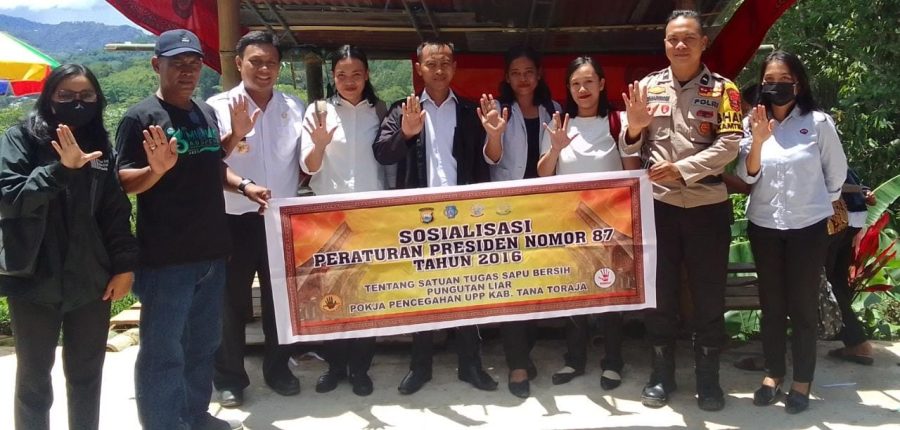 Bhabinkamtibmas Polsek Makale Sosialisasi satuan Tugas Sapu bersih Pungutan Liar