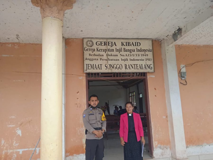 Kapolsek Saluputti Pimpin Pengamanan Acara Misa Dedikasi, Peresmian Dan Syukuran Gedung Gereja