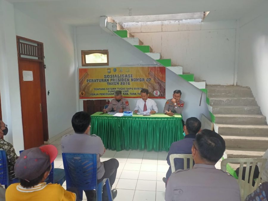 Kapolsek Makale Menghadiri Sosialisasi Satuan Tugas Sapu Bersih Pungutan Liar