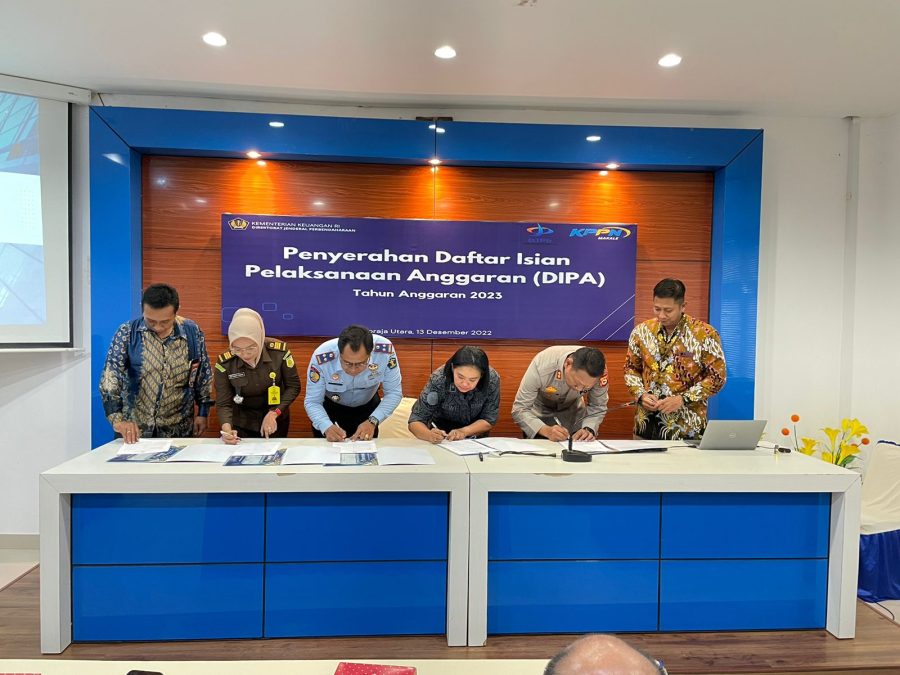 Kapolres Toraja Utara Hadiri Penyerahan Serah Terima Daftar Isian Pelaksanaan Anggaran 2023 Di KPPN Makale