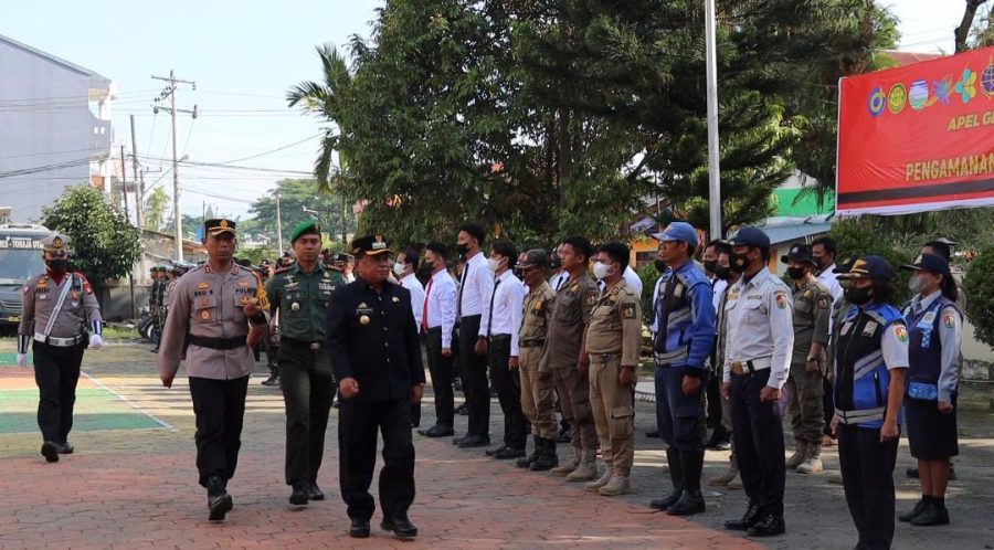 Cek Kesiapan Pelaksanaan Ops Lilin 2022, Bupati Toraja Utara Pimpin Apel Gelar Pasukan Di Halaman Mapolres