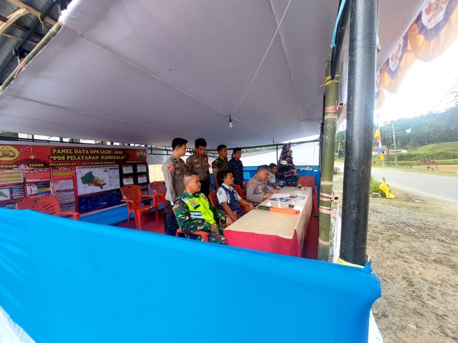 Kabag Ops Polres Toraja Utara Cek Kesiapan Pos Pelayanan Nanggala Operasi Lilin 2022